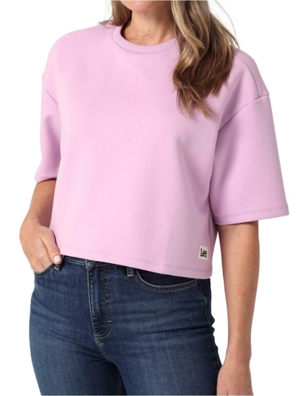 Lee Pastel Purple Cropped Tee